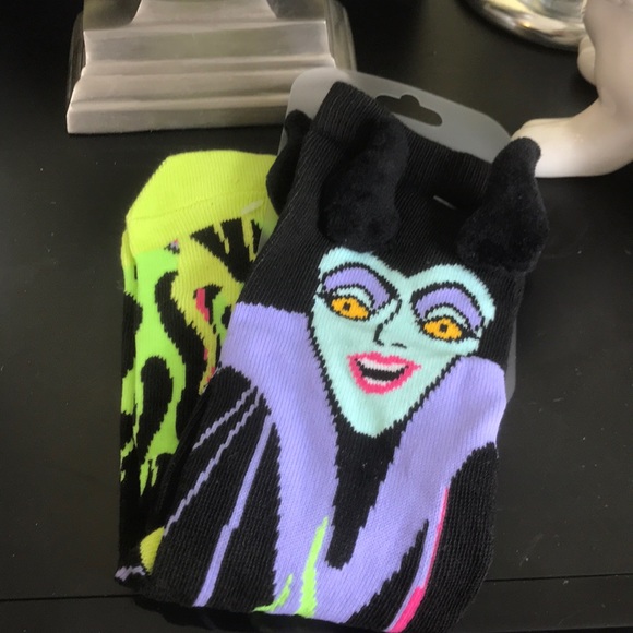 Disney Parks Maleficent Socks New with tag. - Picture 1 of 7